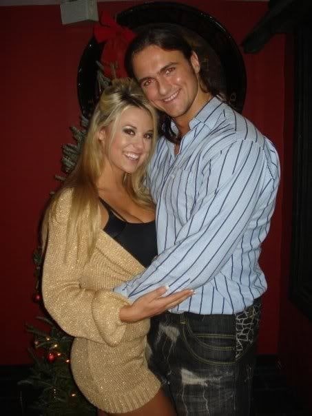 Kaitlyn Frohnapfel's husband Drew Mclntyre with his ex-wife Taryn Terrell.